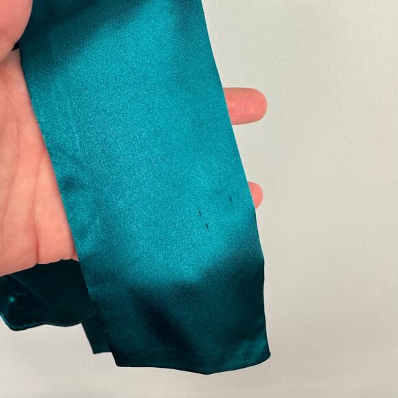 Cooper St. Peacock Green Strapless Satin Ruched Front A-Line Mini Dress Women 10 - Picture 9 of 11